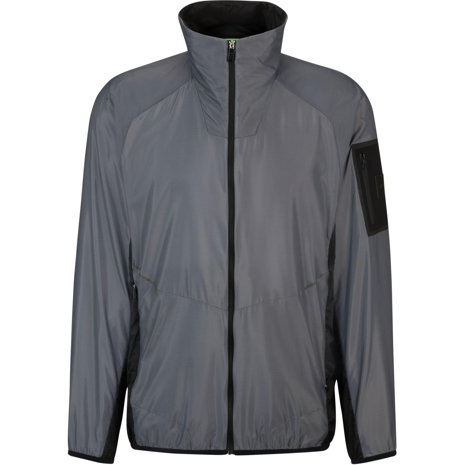 HUGO BOSS Waterproof Slim-Fit Zip Jacket in Anthracite Colorblock Design 50508575-016
