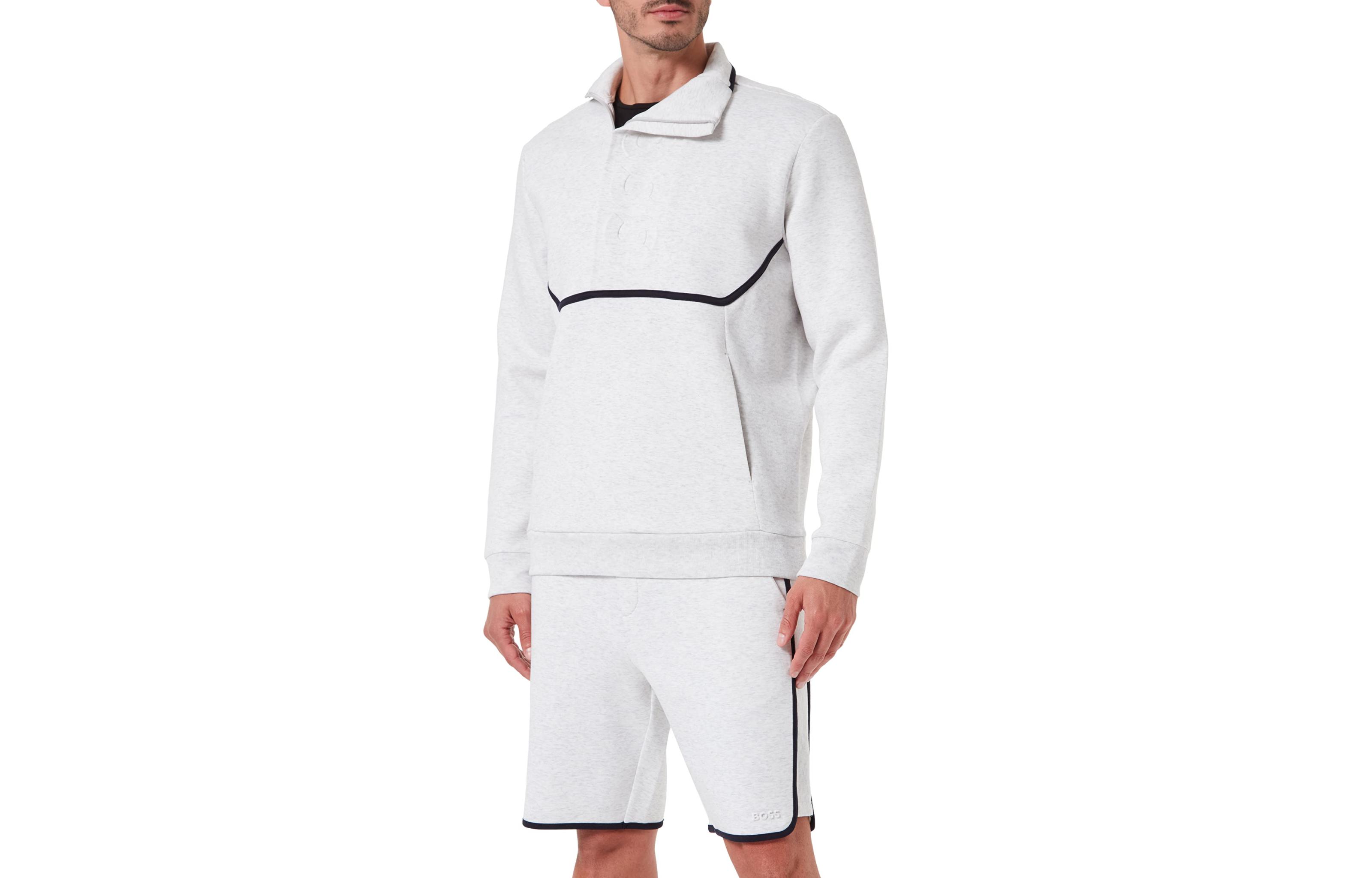 HUGO BOSS White Colorblock Zip-Up Sweatshirt 50472387-057