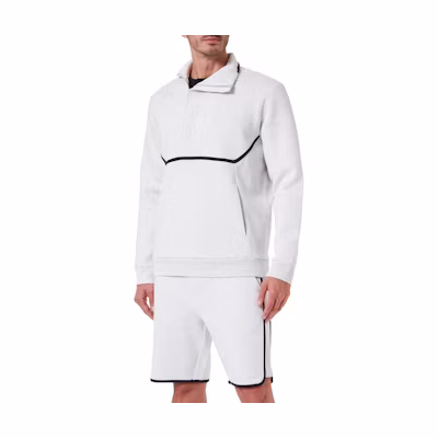 HUGO BOSS White Colorblock Zip-Up Sweatshirt 50472387-057