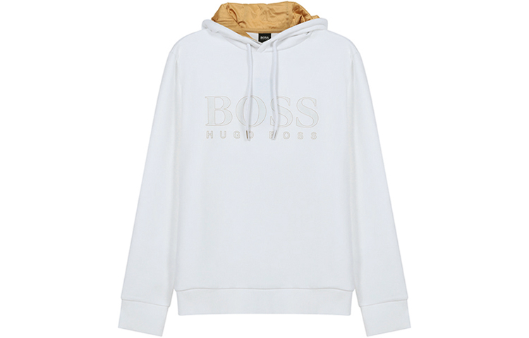 HUGO BOSS White Cotton Logo Print Long Sleeve Sweatshirt 50451214-100 圖 2