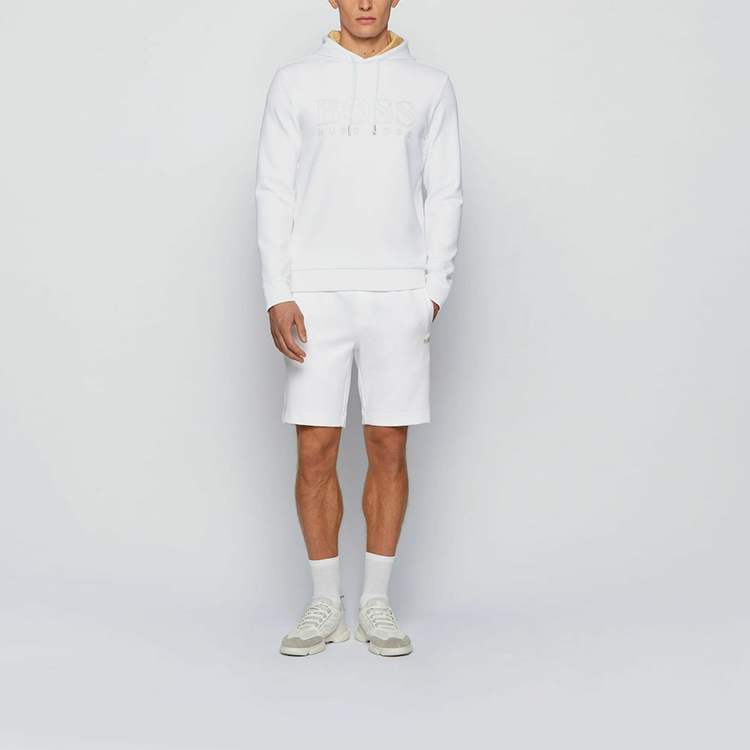 HUGO BOSS White Cotton Logo Print Long Sleeve Sweatshirt 50451214-100 圖 4