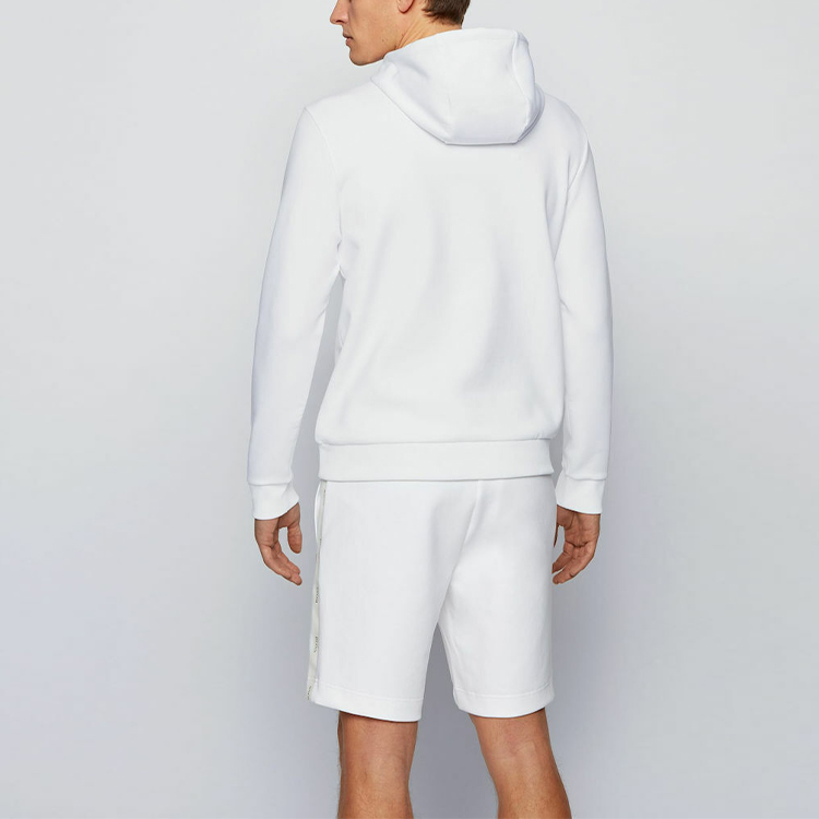 HUGO BOSS White Cotton Logo Print Long Sleeve Sweatshirt 50451214-100 圖 6