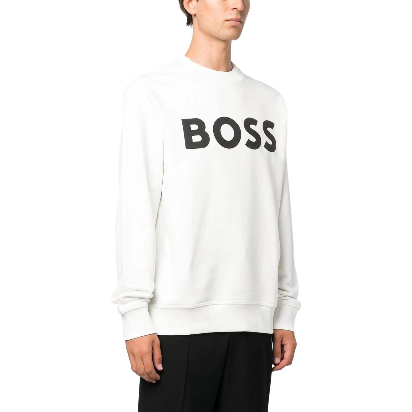 Lookbook HUGO BOSS 白色宽松版印花圆领长袖卫衣 50487133-106