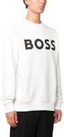 Lookbook HUGO BOSS 白色圓領寬鬆印花長袖運動衫 50487133-106