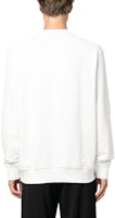 Shop HUGO BOSS 白色圓領寬鬆印花長袖運動衫 50487133-106