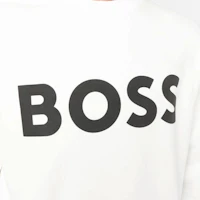 Cheap HUGO BOSS 白色圓領寬鬆印花長袖運動衫 50487133-106