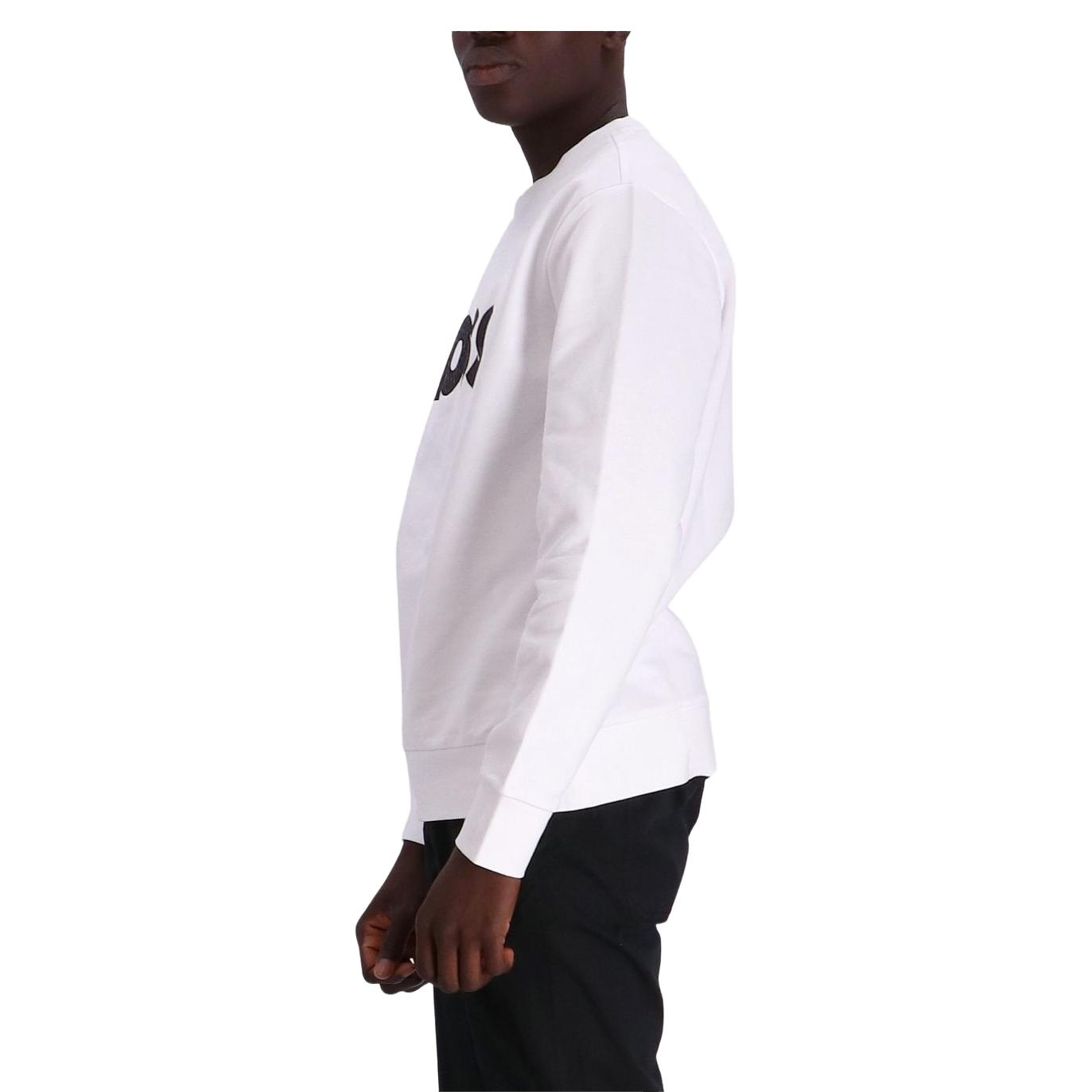 HUGO BOSS White Crewneck Pullover Sweatshirt with Letter Print Design 50494091-100 圖 6