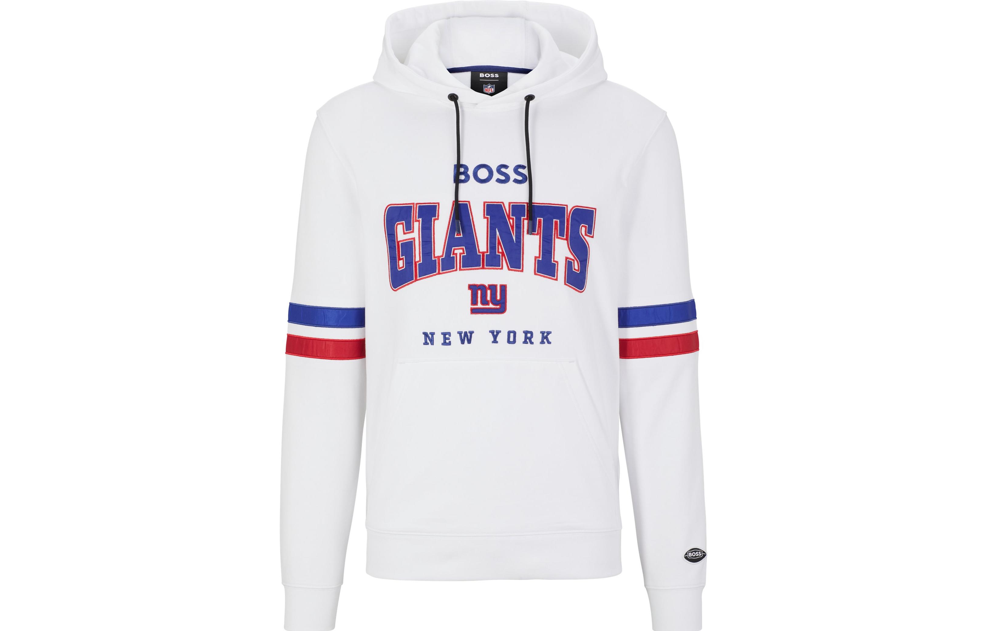 HUGO BOSS White Hoodie with Letter Print Design 50497505-102