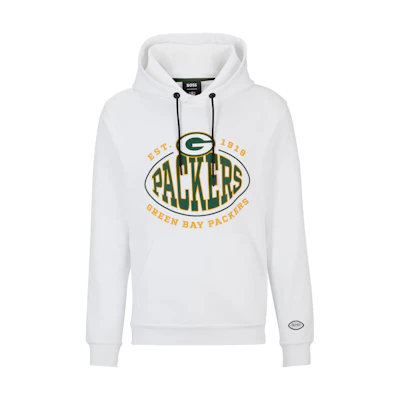 HUGO BOSS White Hoodie with Logo Print 50504598-116