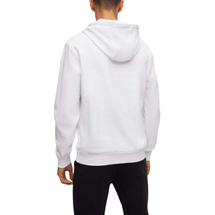 Purchase 雨果博斯白色连帽衫 带logo印花套头设计 50495724-100