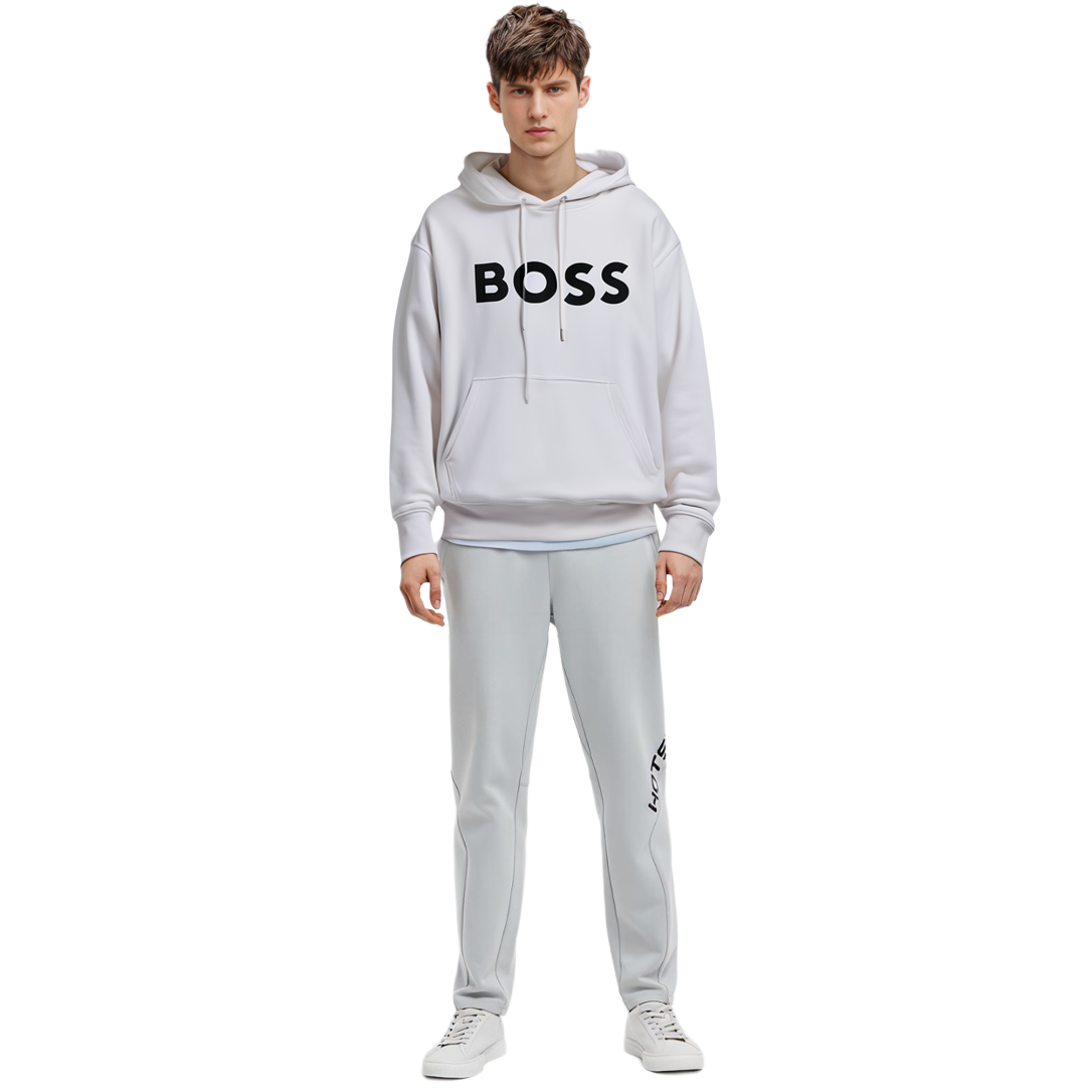 Shop HUGO BOSS Hoodie Logo Putih 50496661-100