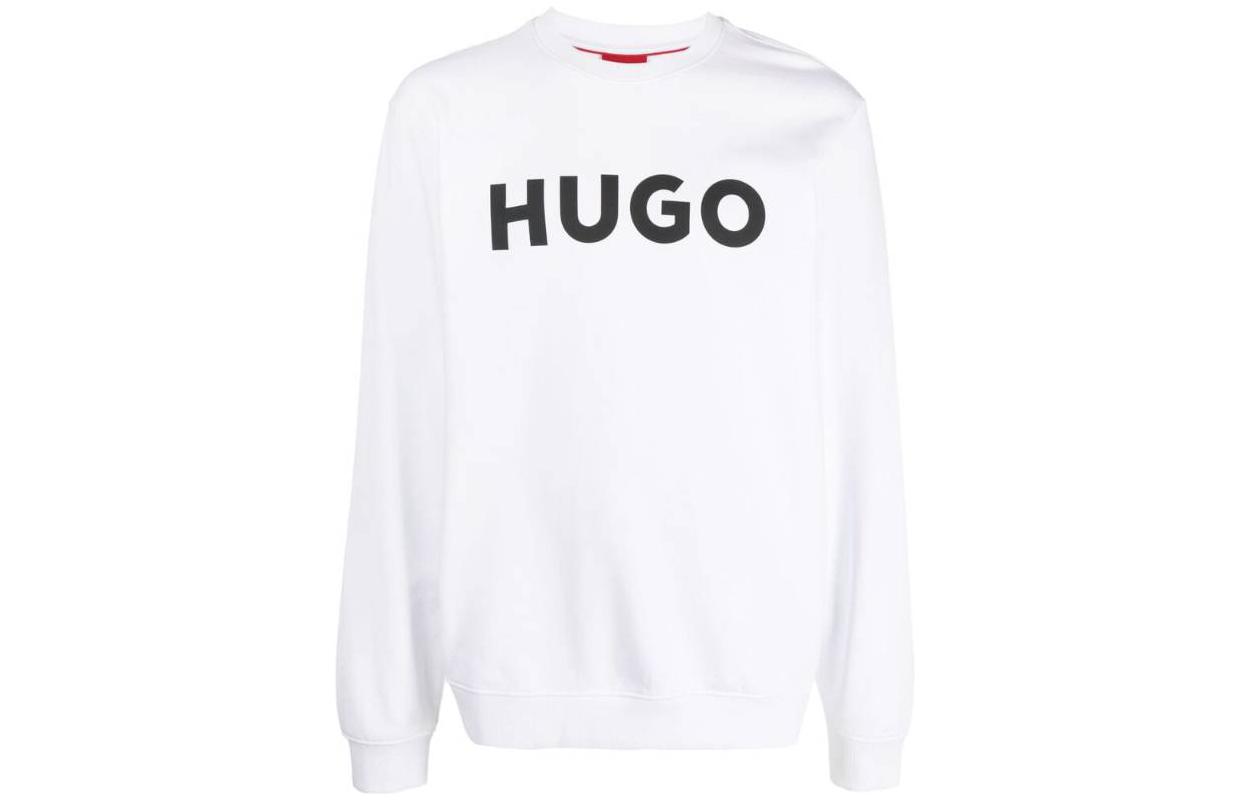 Order HUGO BOSS 白色長袖圓領字母印花衛衣 50477328-120
