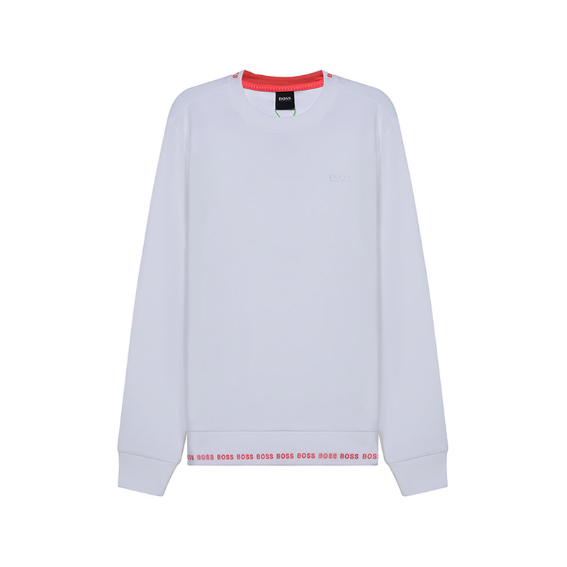 Order HUGO BOSS 白色刺繡Logo長袖套頭衫 50452472-100