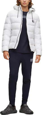 HUGO BOSS Jaket Putih Tahan Air untuk Pria dengan Bordir Logo 50513500-100 Lookbook HUGO BOSS Jaket Putih Tahan Air untuk Pria dengan Bordir Logo 50513500-100