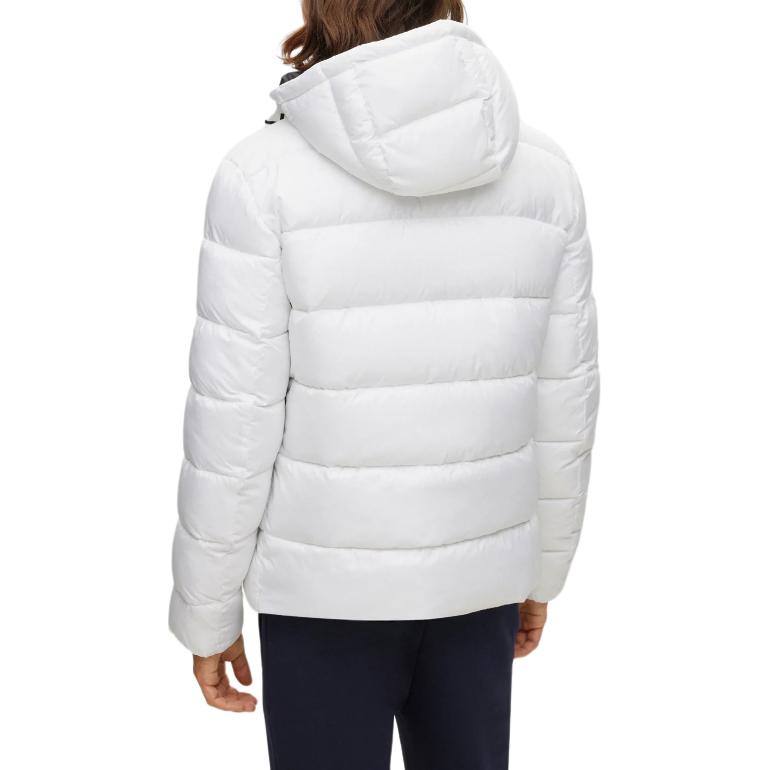 HUGO BOSS White Water-Repellent Padded Jacket with Logo Embroidery for Men 50513500-100 圖 5