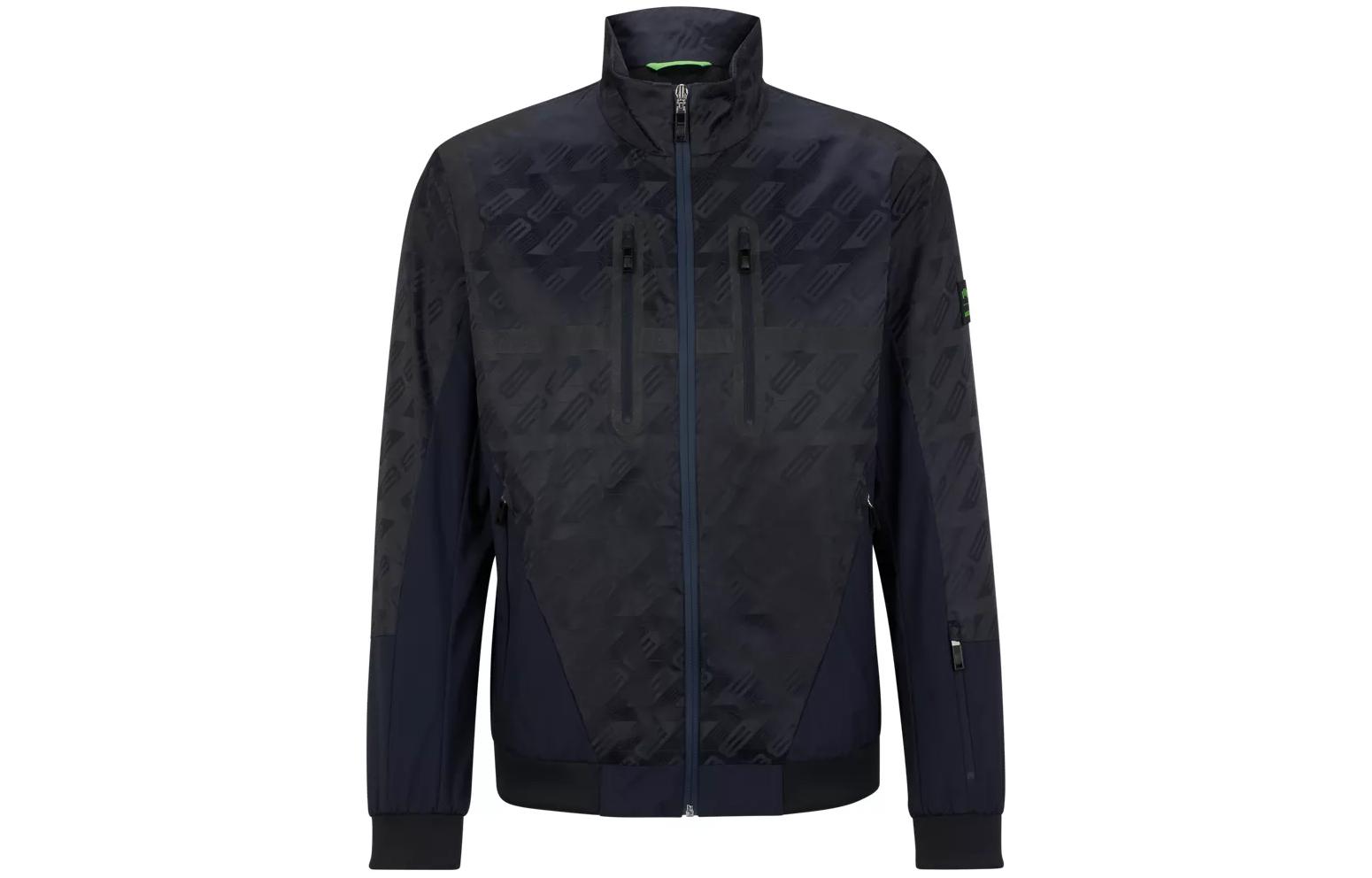 HUGO BOSS AJBXNG SS23 Monogram Pattern Jacket - Navy 50484872-402