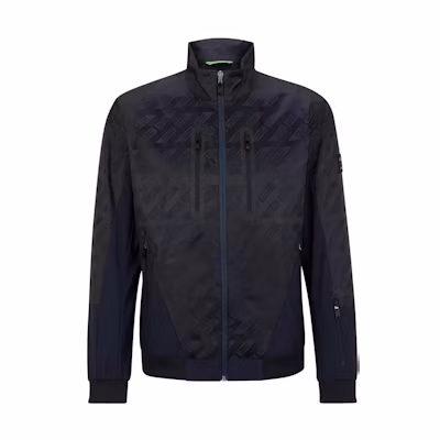 HUGO BOSS AJBXNG SS23 Monogram Pattern Jacket - Navy 50484872-402