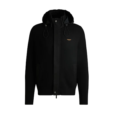 HUGO BOSS Aston Martin Black Patchwork Hooded Jacket 50526978-001