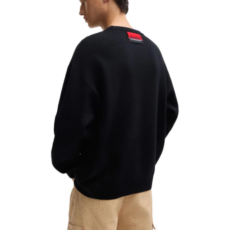 Purchase HUGO BOSS x Les Benjamins 動物提花寬鬆針織毛衣 男士 黑色 50525345-001