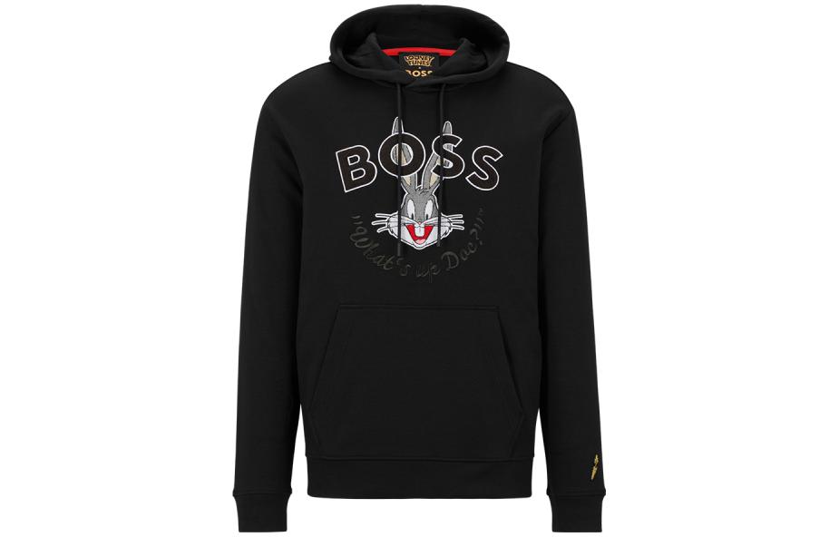 HUGO BOSS Looney Tunes SS23 Cartoon Print Hoodie Black 50486315-001