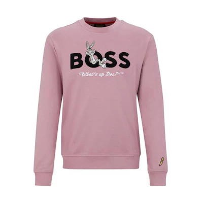 HUGO BOSS Looney Tunes SS23 China Series Pink Long Sleeve Sweatshirt Men 50486310-686