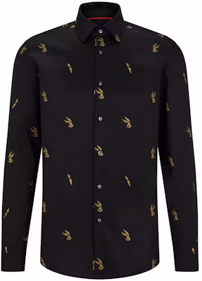 Hugo Boss x Looney Tunes SS23 Gold Print Collared Long Sleeve Shirt Men 50486036-001 Buy Hugo Boss x Looney Tunes SS23 Gold Print Collared Long Sleeve Shirt Men 50486036-001
