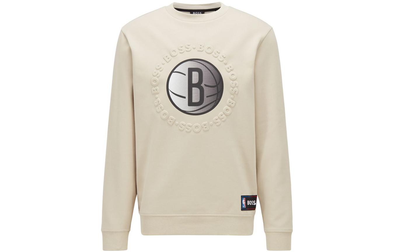 Buy HUGO BOSS x NBA 布鲁克林篮网队标奶油色圆领卫衣 SS22 50469443-275