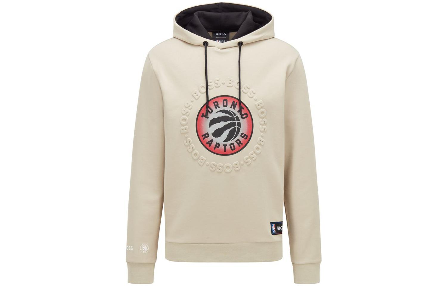 HUGO BOSS NBA Raptors Logo Hoodie SS22 Beige Casual Sweatshirt 50469438-277