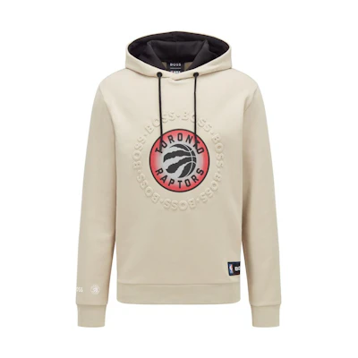 HUGO BOSS NBA Raptors Logo Hoodie SS22 Beige Casual Sweatshirt 50469438-277