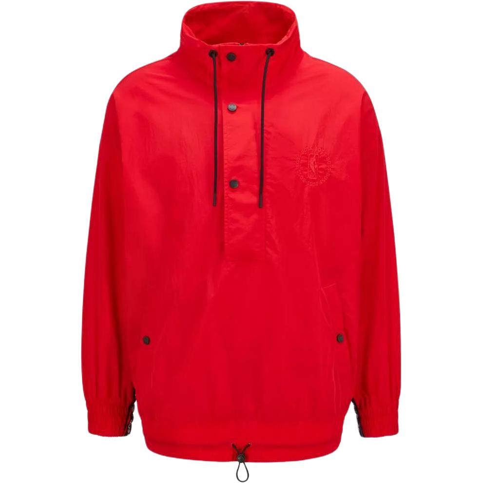 HUGO BOSS NBA Red Pullover Hoodie Jacket SS22 Casual Oversized Fit 50469556-645