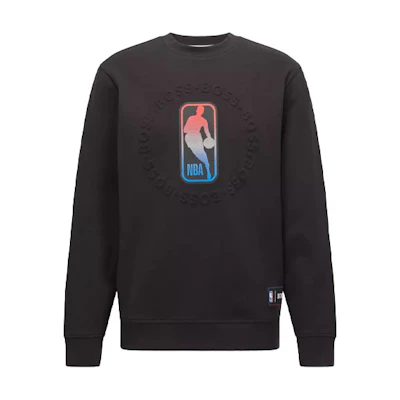 HUGO BOSS NBA SS22 Logo Print Crewneck Long Sleeve Sweatshirt Black () 50469443-WINDMILL3-002