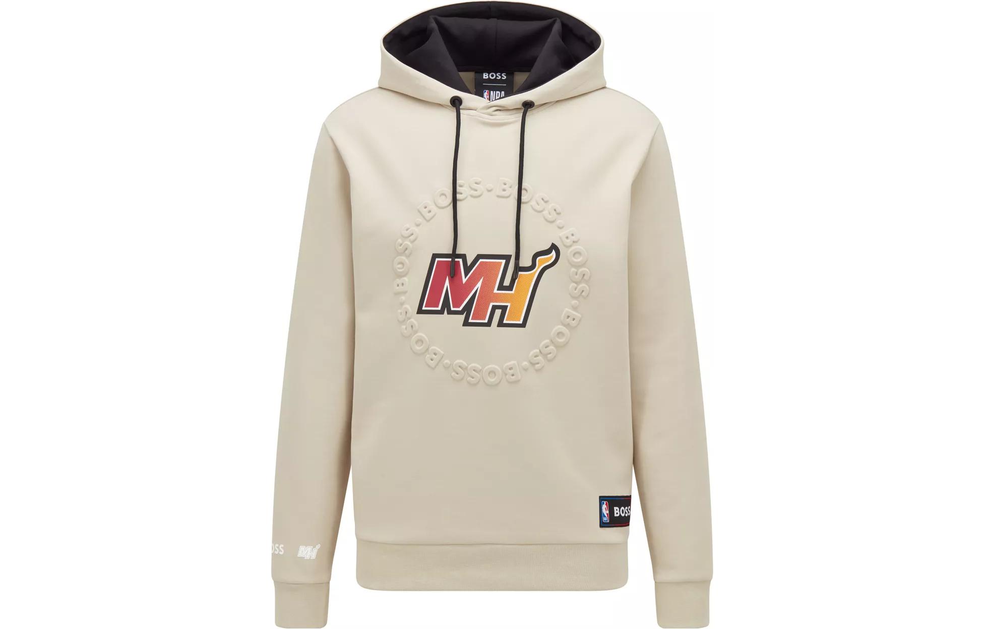 HUGO BOSS NBA SS22 Logo Print Pullover Hoodie Off-White 50469438-276