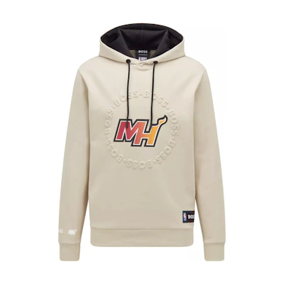 HUGO BOSS NBA SS22 Logo Print Pullover Hoodie Off-White 50469438-276
