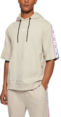 HUGO BOSS x NBA SS22 標誌膠帶短袖連帽棉質上衣 米色 50474515-271 Shop HUGO BOSS x NBA SS22 標誌膠帶短袖連帽棉質上衣 米色 50474515-271