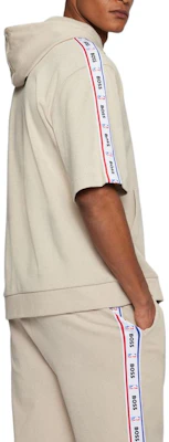 HUGO BOSS x NBA SS22 標誌膠帶短袖連帽棉質上衣 米色 50474515-271 Purchase HUGO BOSS x NBA SS22 標誌膠帶短袖連帽棉質上衣 米色 50474515-271