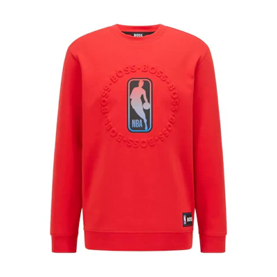 HUGO BOSS NBA SS22 Red Logo Graphic Long-Sleeve Sweatshirt 50469443-RED