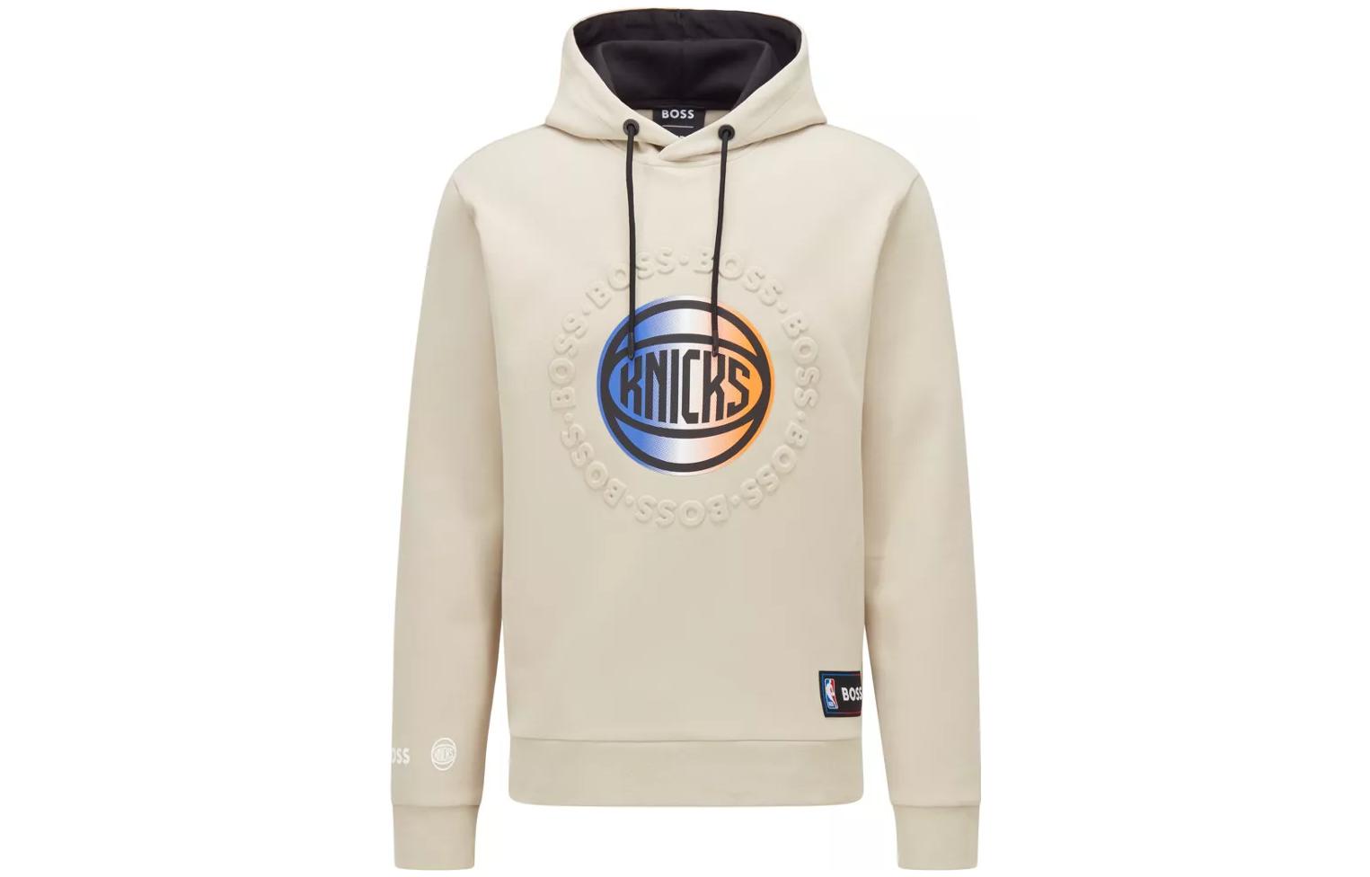 HUGO BOSS NBA SS22 White Hoodie with Logo Print for Men 50469438-274