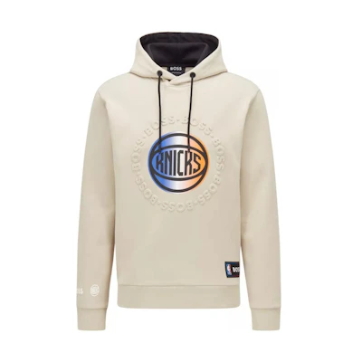 HUGO BOSS NBA SS22 White Hoodie with Logo Print for Men 50469438-274