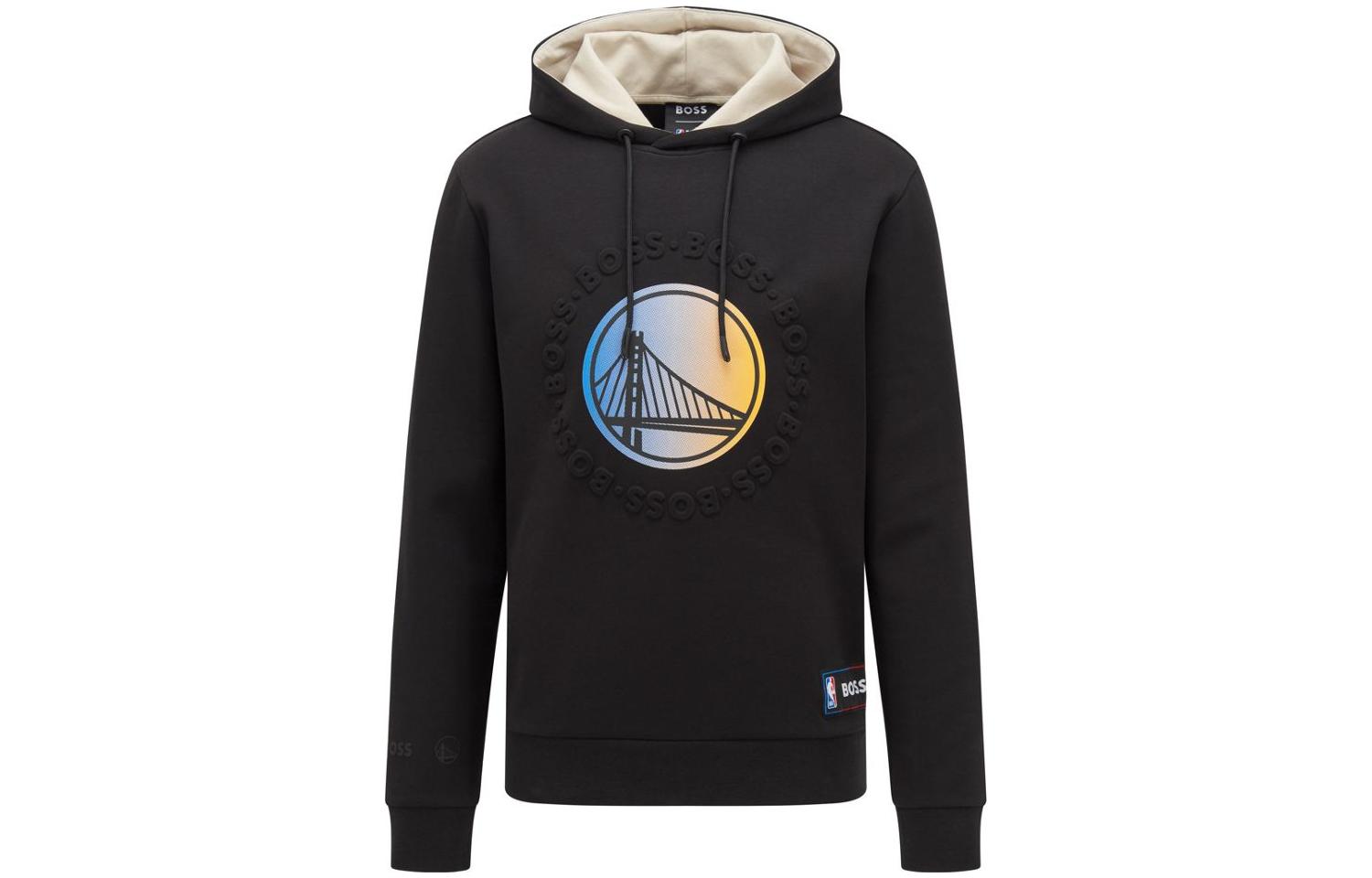 HUGO BOSS NBA Warriors Logo Hoodie Black SS22 Collaboration 50469438-008