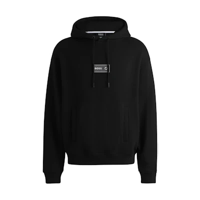 HUGO BOSS NFL Black Cotton-Terry Hoodie with Special Branding Logo 50523231-001