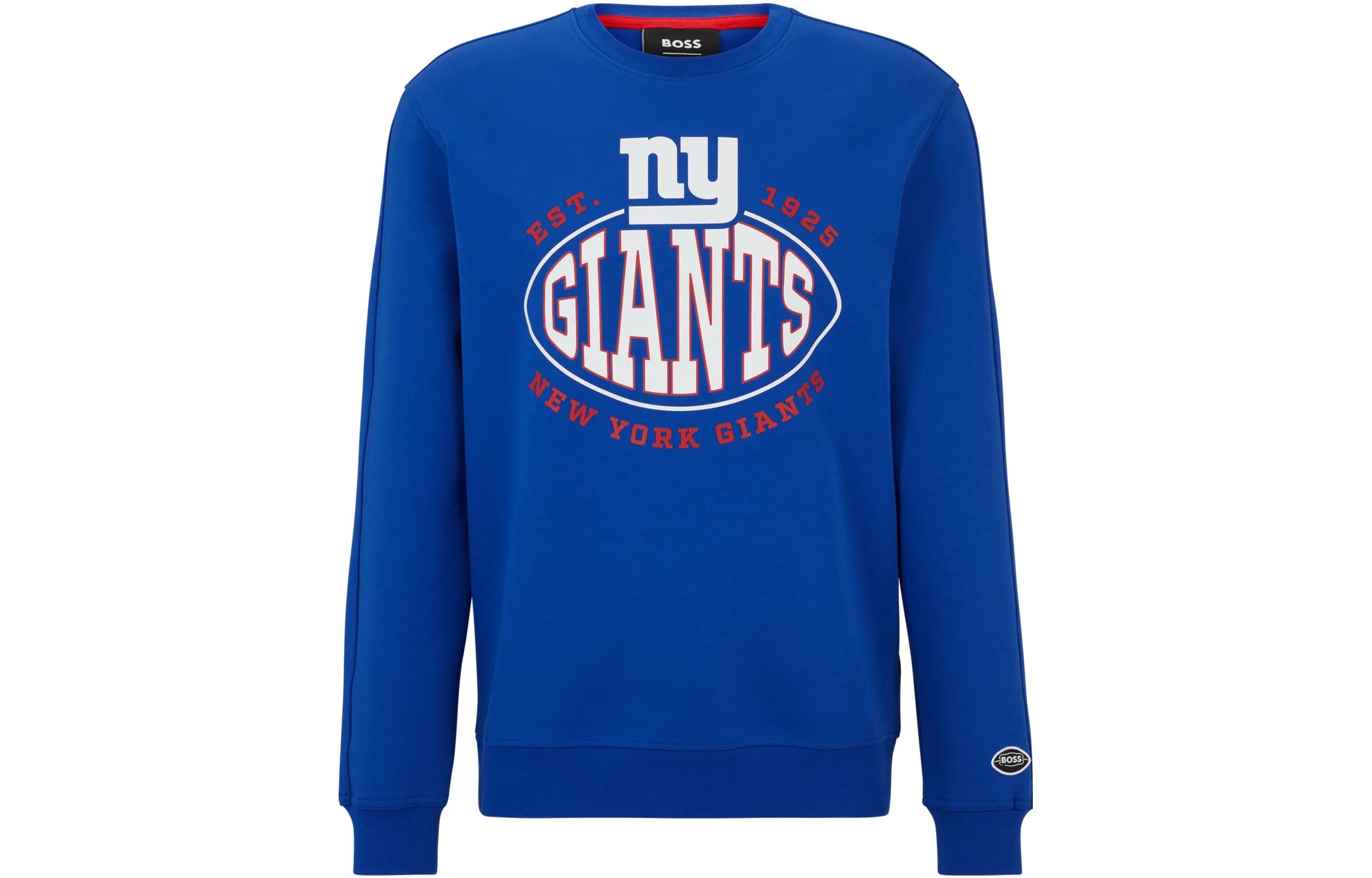 HUGO BOSS NFL Collaboration Logo Print Crewneck Sweatshirt Navy - 50504600-428