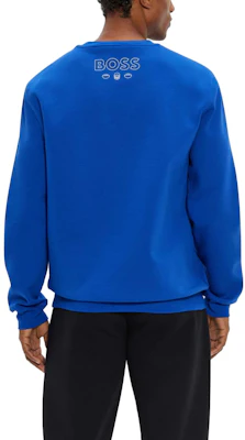 HUGO BOSS x NFL Collaboration Logo Print Crewneck Sweatshirt Navy - 50504600-428 Details for HUGO BOSS x NFL Collaboration Logo Print Crewneck Sweatshirt Navy - 50504600-428