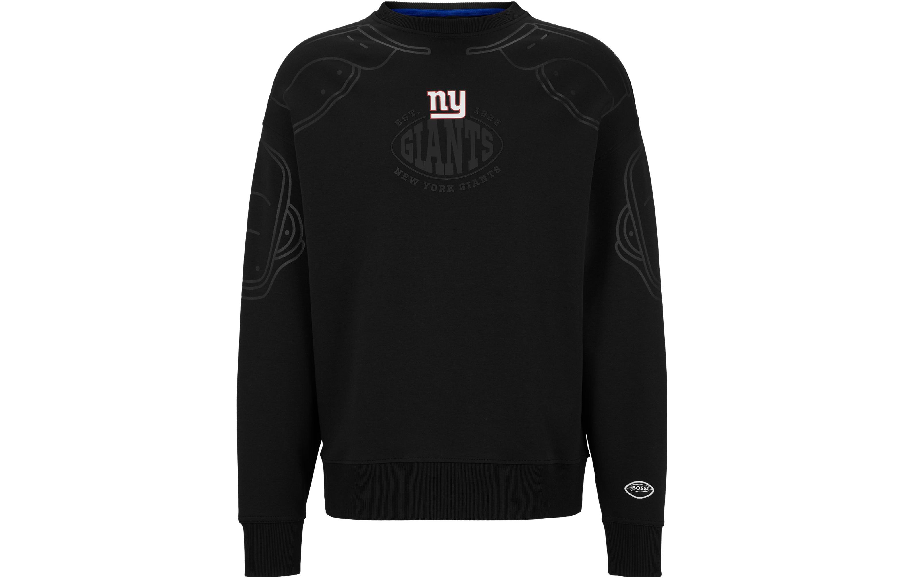 HUGO BOSS NFL Logo Print Oversized Crewneck Sweatshirt Black () 50504622-002