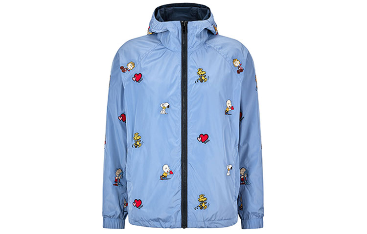 HUGO BOSS Peanuts SS22 Graphic Print Water-Repellent Jacket Blue Mens 50477466-404