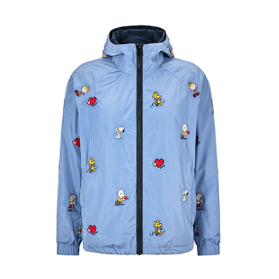 HUGO BOSS Peanuts SS22 Graphic Print Water-Repellent Jacket Blue Mens 50477466-404