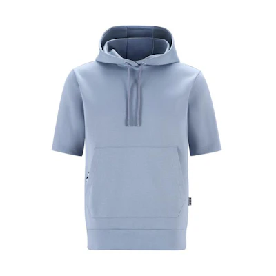 HUGO BOSS PEANUTS Unisex Light Blue Drawstring Hoodie Short Sleeve 50477871-467