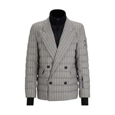 HUGO BOSS PERFECT MOMENT Grey Padded Jacket with Star Stripe Print 50512638-032