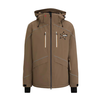 HUGO BOSS Perfect Moment Star Hooded Down Ski Jacket Beige 50512646-294