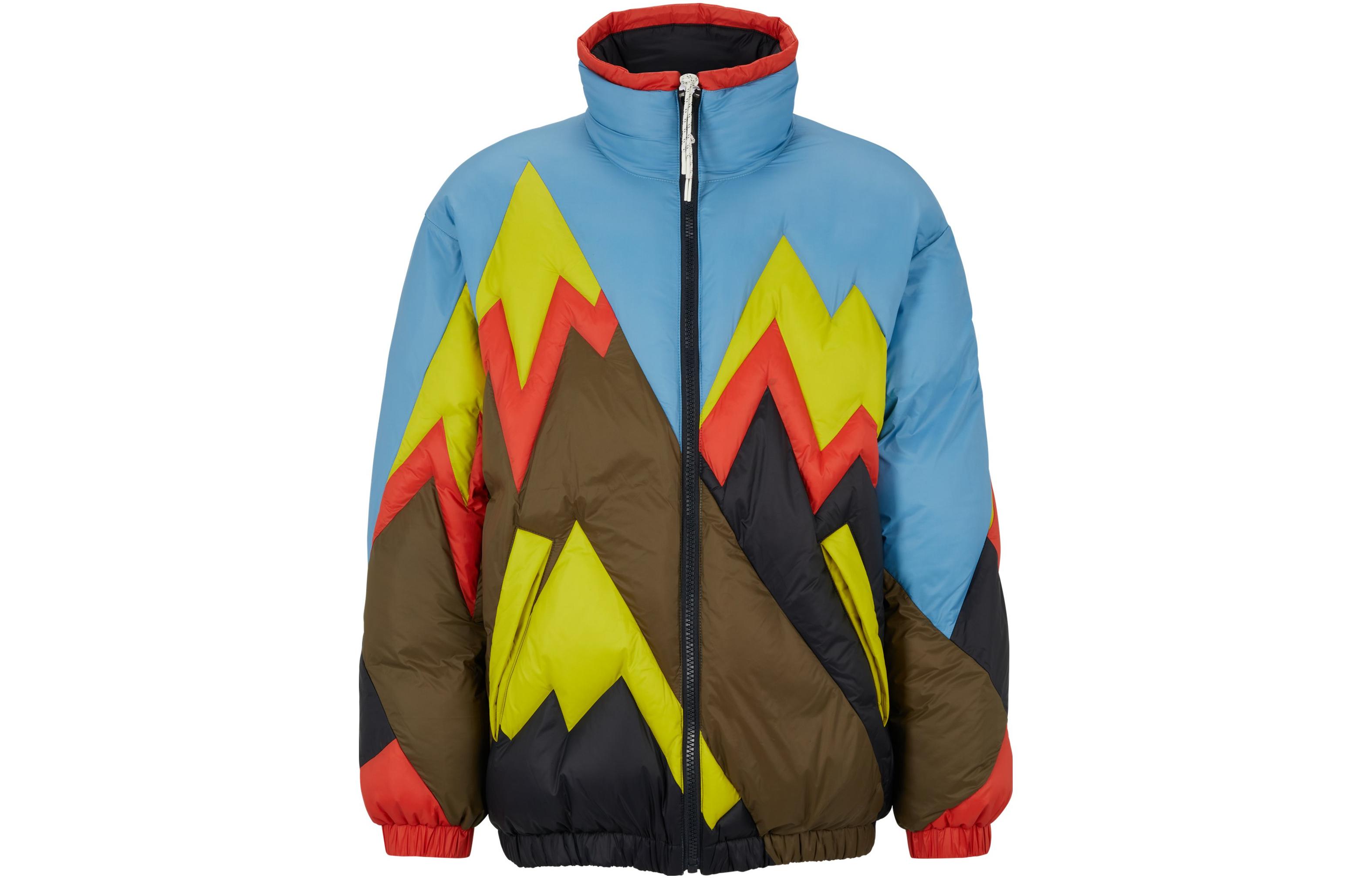 HUGO BOSS PHIPPS Water-Repellent Geometric Print Zip-Up Jacket Multicolor 50482425-421