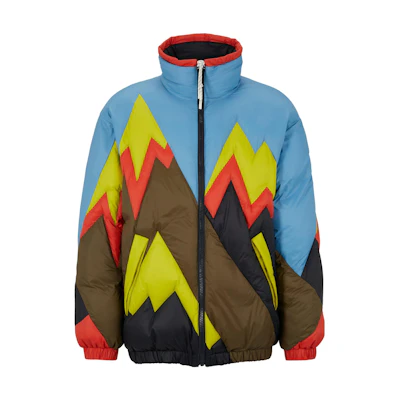 HUGO BOSS PHIPPS Water-Repellent Geometric Print Zip-Up Jacket Multicolor 50482425-421